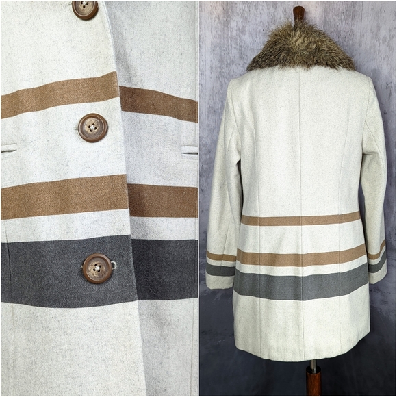 Anthropologie Gentle Fawn Storm Coat, size Large, multi color, faux fur - Picture 6 of 16